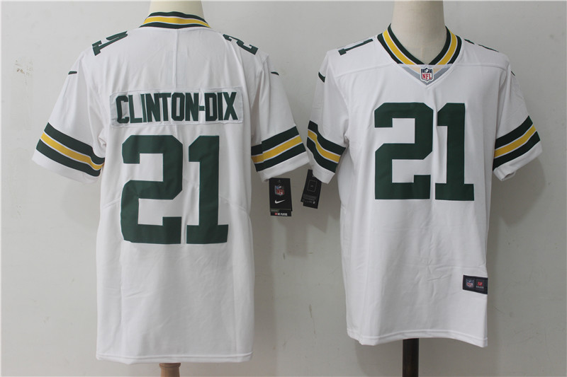 Men's Green Bay Packers Ha Ha Clinton-Dix #21 White Jersey